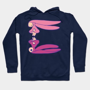 chobits anata and atashi reflection / a city with no people pink pastel rabbits Hoodie